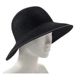Sonoma Black Wide-Brim Straw Sun Hat